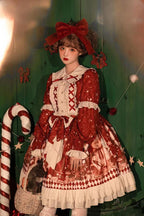 Bear Gift - Sweet Lolita OP Dress and Short Cape - image 12
