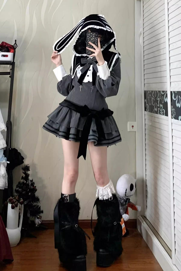 Bizarre Rabbit Opera - Gothic Lolita OP Dress in Black - image 9
