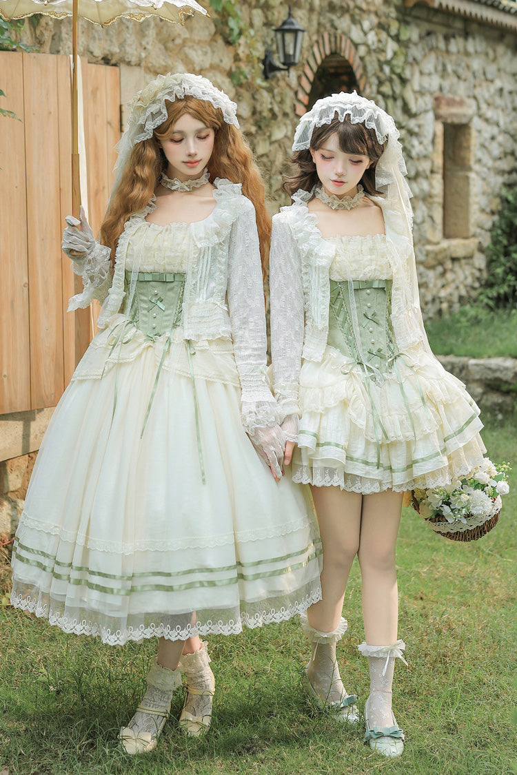 Green Fishbone Sweet Lolita JSK Dress Two Versions - image 8
