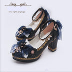 Bright PU Wedding Lolita Thick High Heels - image 2
