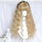 Black Gold Girl - Elegant Lolita Wig Golden Long Curly Hair - image 6