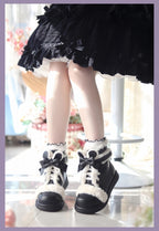 Bear Dada - Winter Kawaii Lolita Boots, Plush Accent - image 1