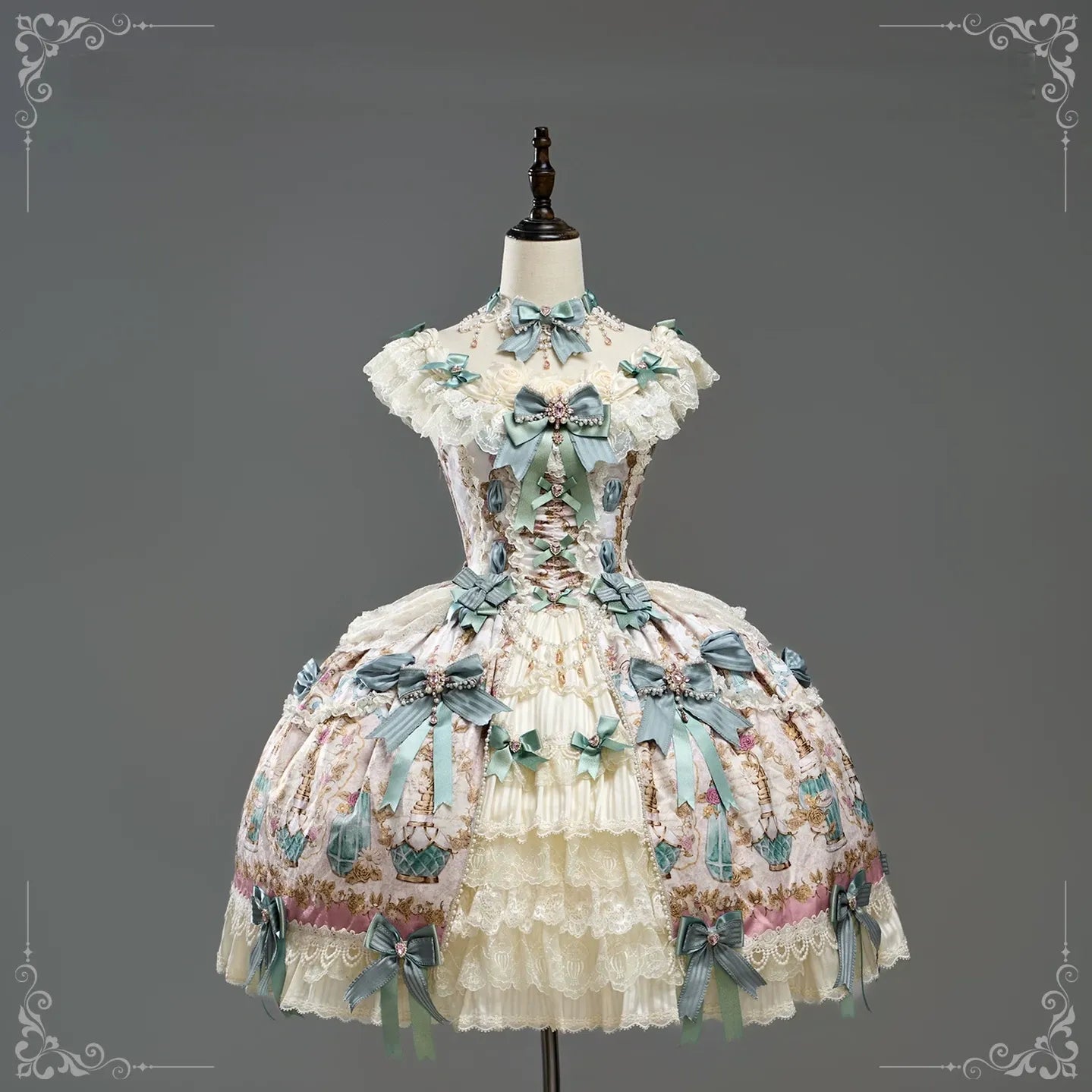 Antique Gem Fragrance - Classic Lolita OP and JSK Dress Sets - image 10