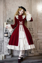 Letters and Poems · Nutcracker Box - Long Sleeves Ruffled Open-Front Bow Lace-Up Gothic Lolita Dress - image 1