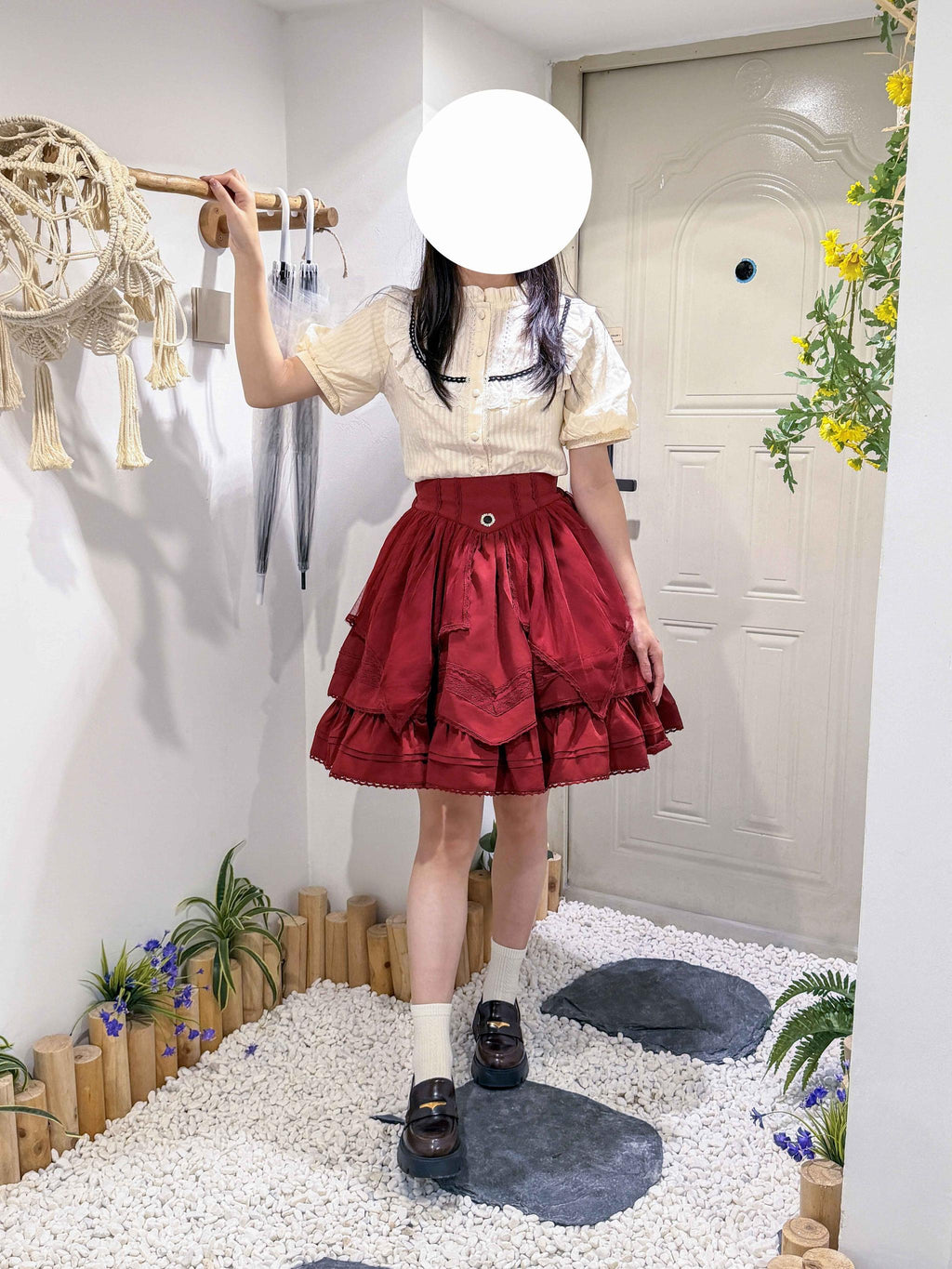 Noloria - Medium-High Volume Lolita White Puffy Petticoat, 17.7" (45 CM) - image 8