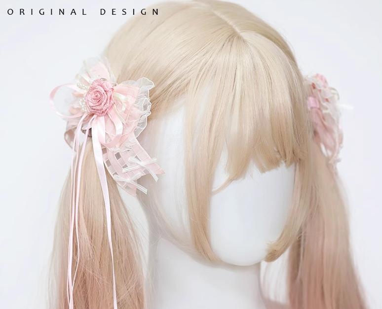 Satin Ballet Sweet Lolita Feather Bow Headdress - image 21