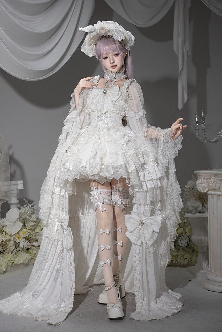 White Rabbit Princess - White Gothic Lolita JSK Set - image 5