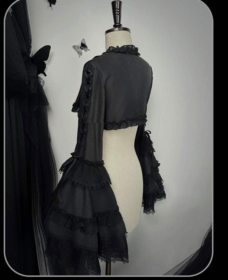 Bone-Eroded Butterfly - Gothic Lolita JSK & SK Set - image 57
