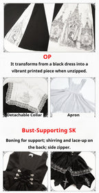 Raven's Night Song Oriental Gothic Lolita Dress Set - image 16