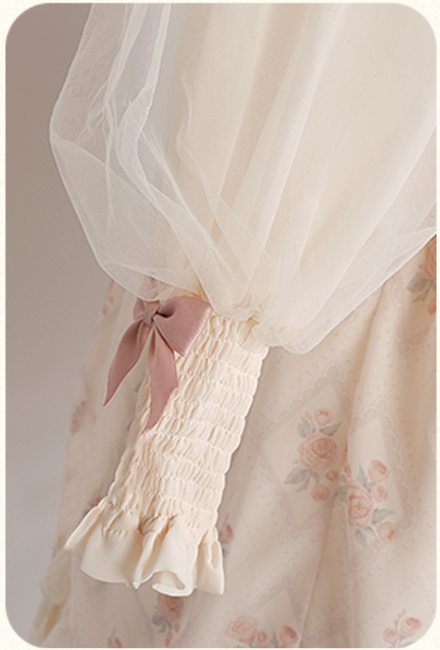 Time Stationery - Elegant Lolita Long Sleeve OP Dress - image 25
