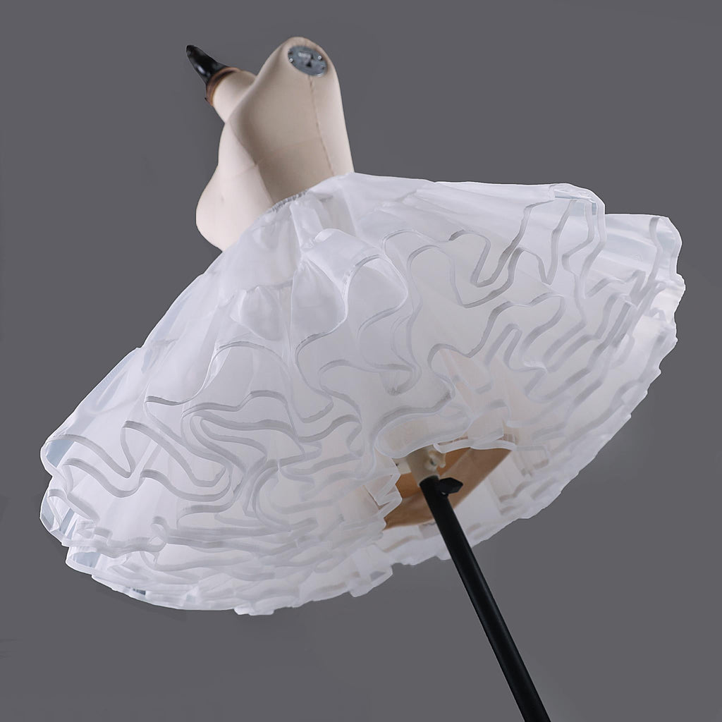 Noloria - Medium-High Volume Lolita White Puffy Petticoat, 17.7" (45 CM) - image 19