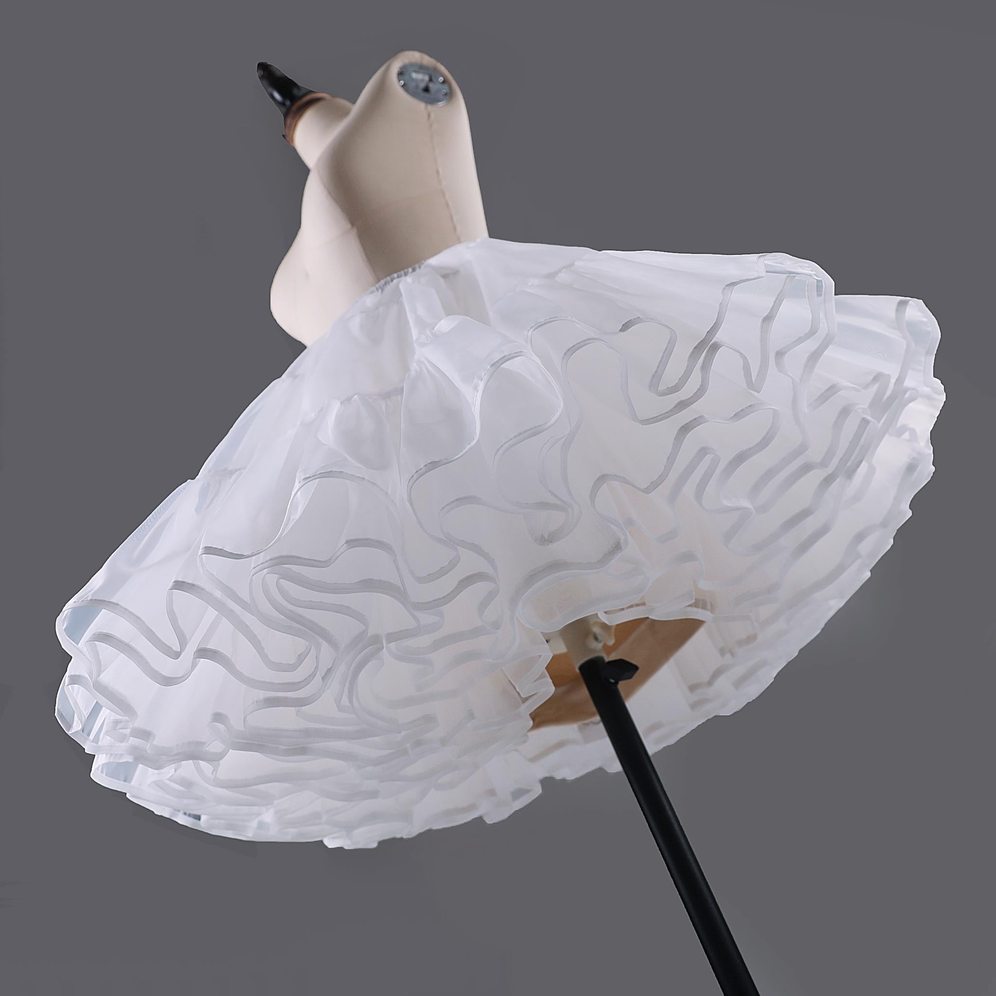 Noloria - Medium-High Volume Lolita White Puffy Petticoat, 17.7" (45 CM) - image 19