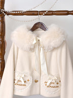 Milk Puff - Winter Fleece-Lined Sweet Lolita Coat, Detachable Collar Collection - image 17