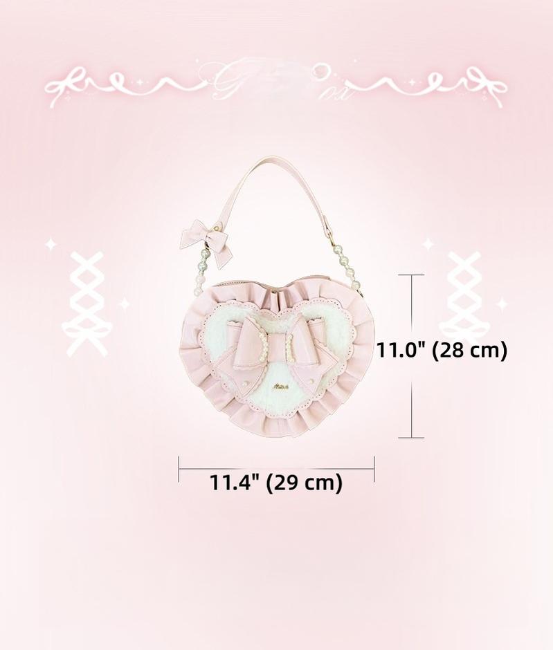 Small Gift Box - Sweet Lolita Heart Handbag, Bow Accent - image 4