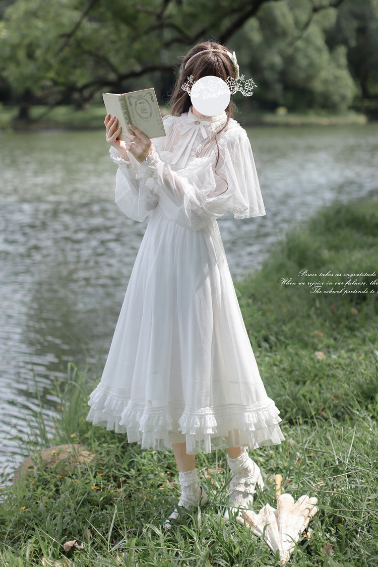 Enchanted Daydream - Elegant Lolita OP Dress in White - image 3