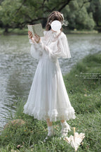 Enchanted Daydream - Elegant Lolita OP Dress in White - image 3