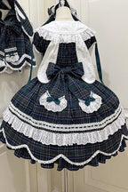 Gingham Petal Bunny - Sweet Lolita OP Dress in Green - image 16