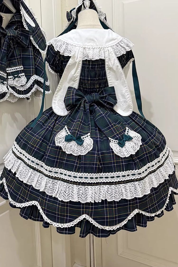 Gingham Petal Bunny - Sweet Lolita OP Dress in Green - image 16