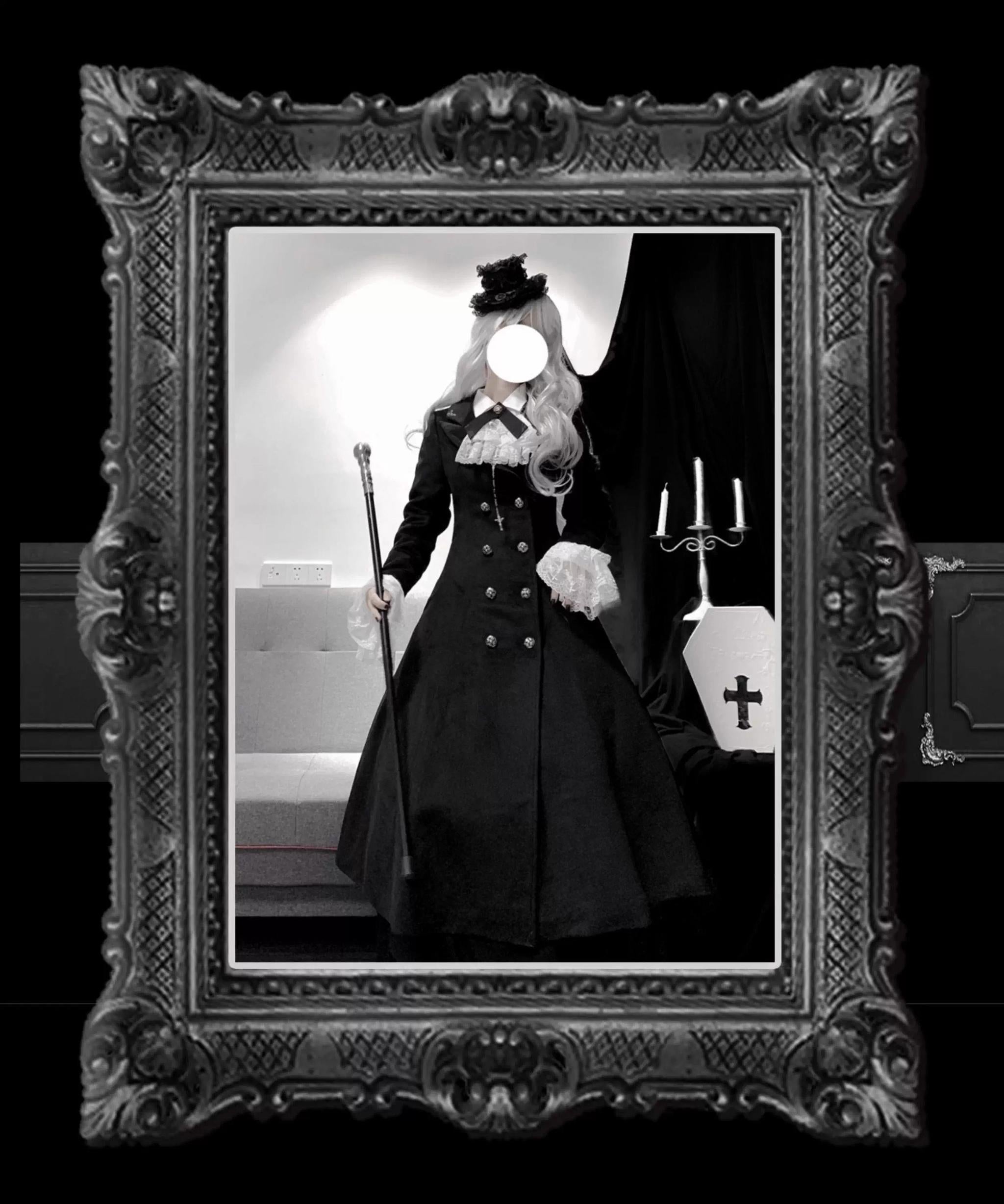 Downfall Dawn - Gothic Double-Breasted Lolita Coat - image 12