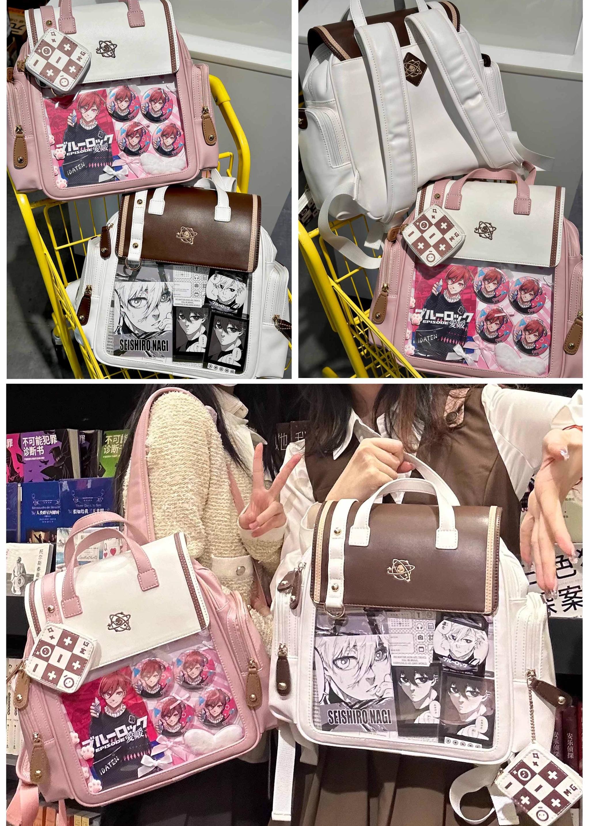 Kawaii Lolita Large-Capacity Ita Backpack with Mini Pocket and Grid Board - image 46