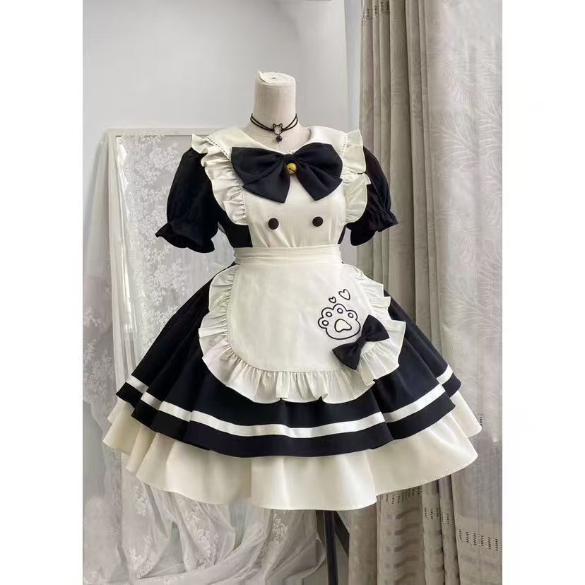 Cat Cafe Maid Sweet Kawaii Lolita OP Dress Plus Size - image 3