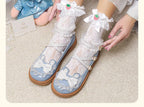 Sweet Bunny - Sweet Lolita Flat Shoes with Ear and Bow Decorations - image 4