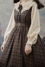 Poem of Greina - Classic Lolita JSK Dress in Brown - image 4
