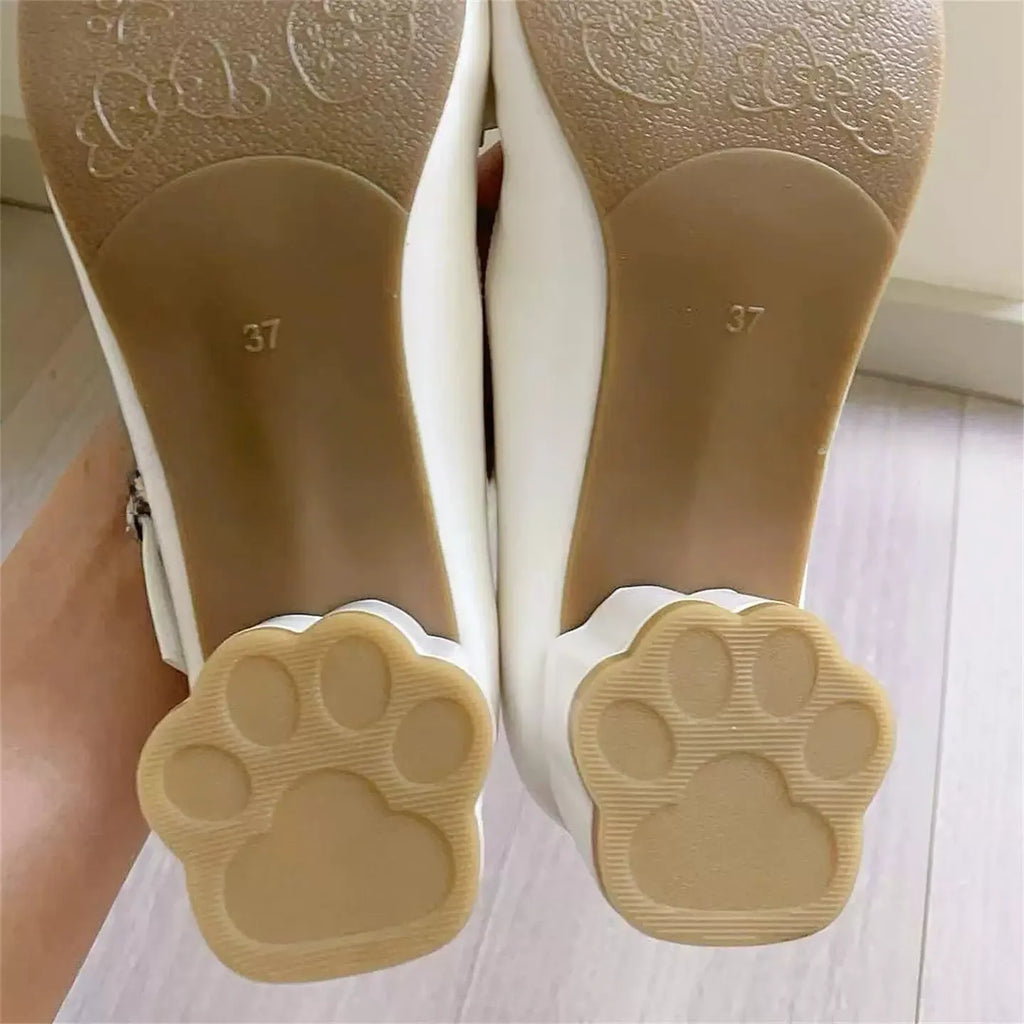 Dingbell Bunny - Sweet Lolita Round Toe Shoes, Cat Paw Heel - image 14