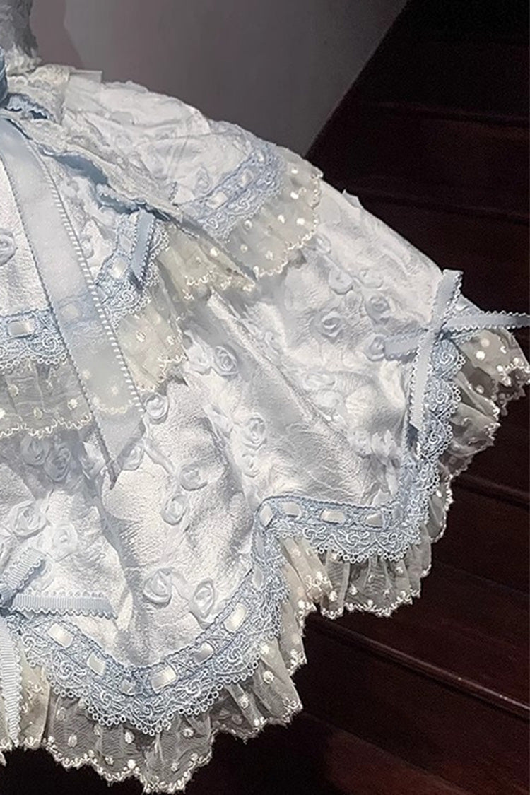 Floral Overture Sweet Lolita JSK Dress in Blue - image 10