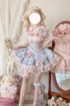 Triple-Layered Ruffled Bow Lace-Up Slim Ballet Sweet Lolita Dress - image 2