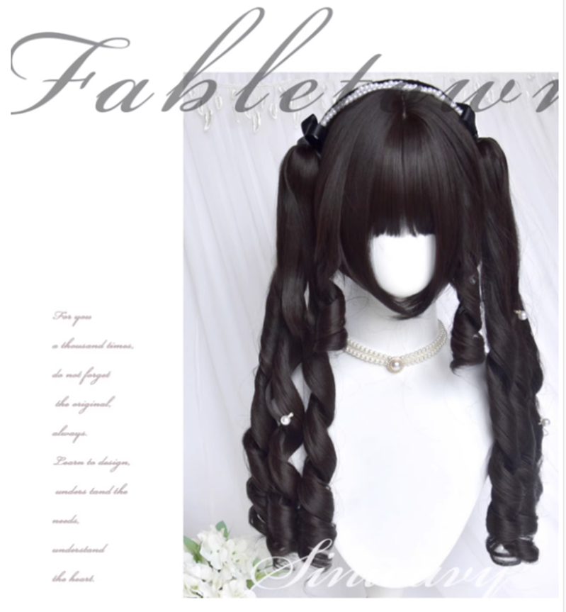 Retro Elegant Roman Curl Double Ponytail Wig - image 11