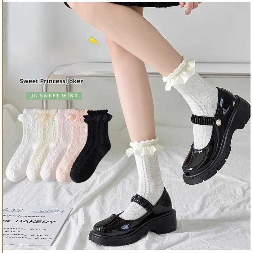 Sweet Lolita Socks Women's Multicolor JK Mid-Calf Socks - image 4