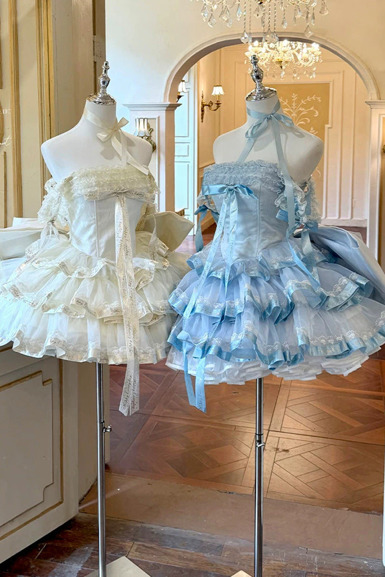 Princess Ribbon - Off Shoulder Triple-Layered Ruffle Bowknot Sweet Lolita Dress - image 12