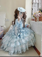 Solo Puppet Sweet Lolita OP Dress with Princess Long Sleeves - image 13