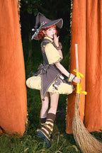 Witch and Paradise - Short Sleeves Ruffle Bowknot Sweet Japanese Halloween Lolita Dress Vest Set - image 3