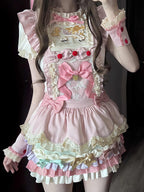 Dream Parade Pink Pony Embroidery Sweet Lolita OP and Skirt Set - image 2
