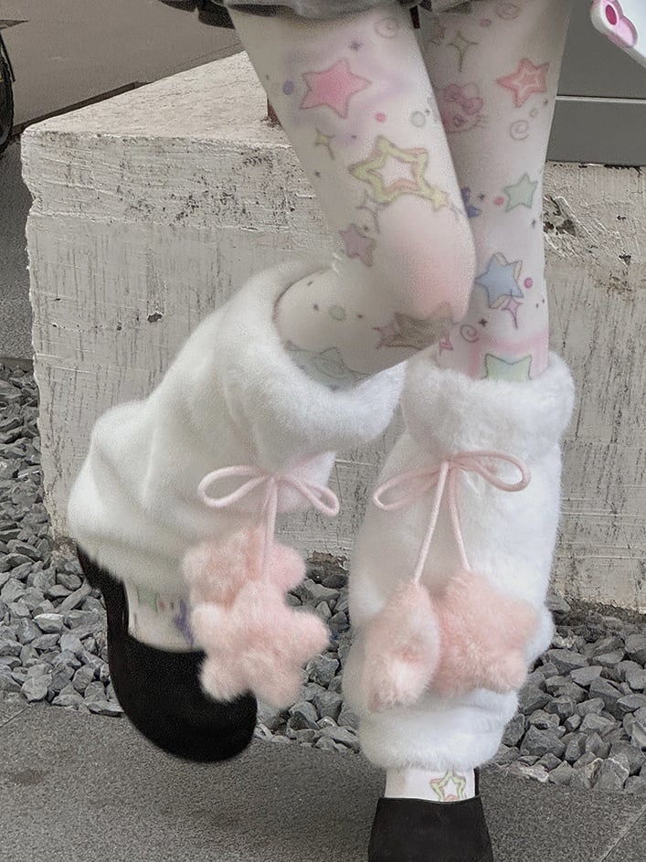 Handmade Plush Leg Warmers Sweet Kawaii Accessories - image 1