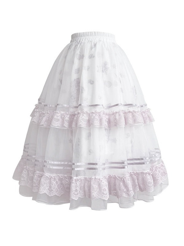 Chinese-Inspired Floral-Embroidered Top and Skirt Coordinate - image 3