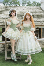 Green Fishbone Sweet Lolita JSK Dress Two Versions - image 12