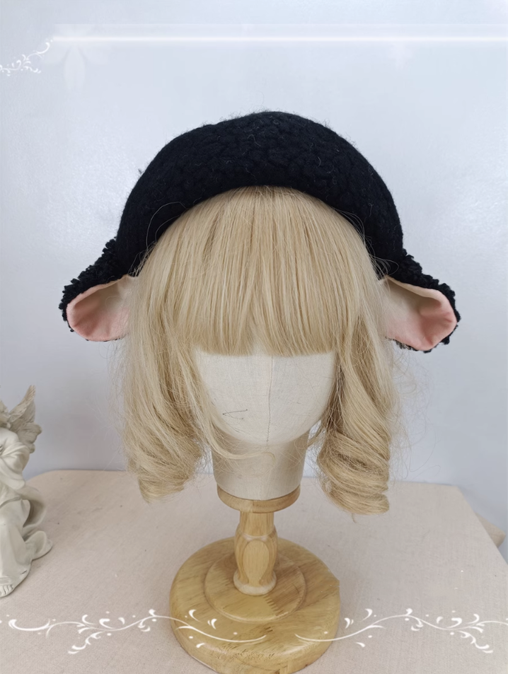 Winter Sweet Lolita Beret, 3D Sheep-ear - image 2