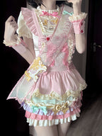 Dream Parade Pink Pony Embroidery Sweet Lolita OP and Skirt Set - image 3