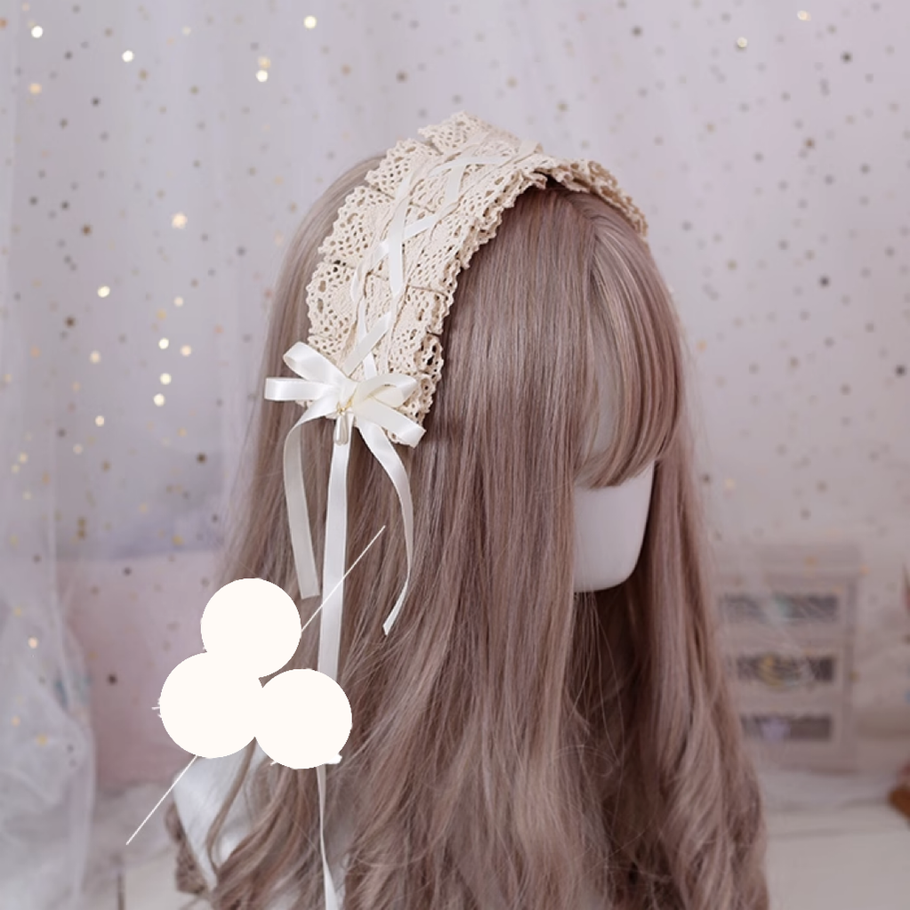 Japanese Style Sweet Lolita Lace Headband Multicolors - image 7