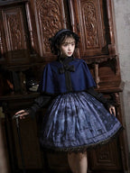 Floral Print Lace-Up Back JSK Dress - image 4