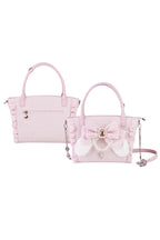Sweet Ruffle Bowknot Pearl-Chain Lolita Handbag - image 3