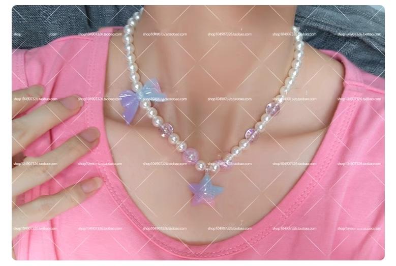 Kawaii Lolita Gradient Necklace and Bracelet Set - image 5