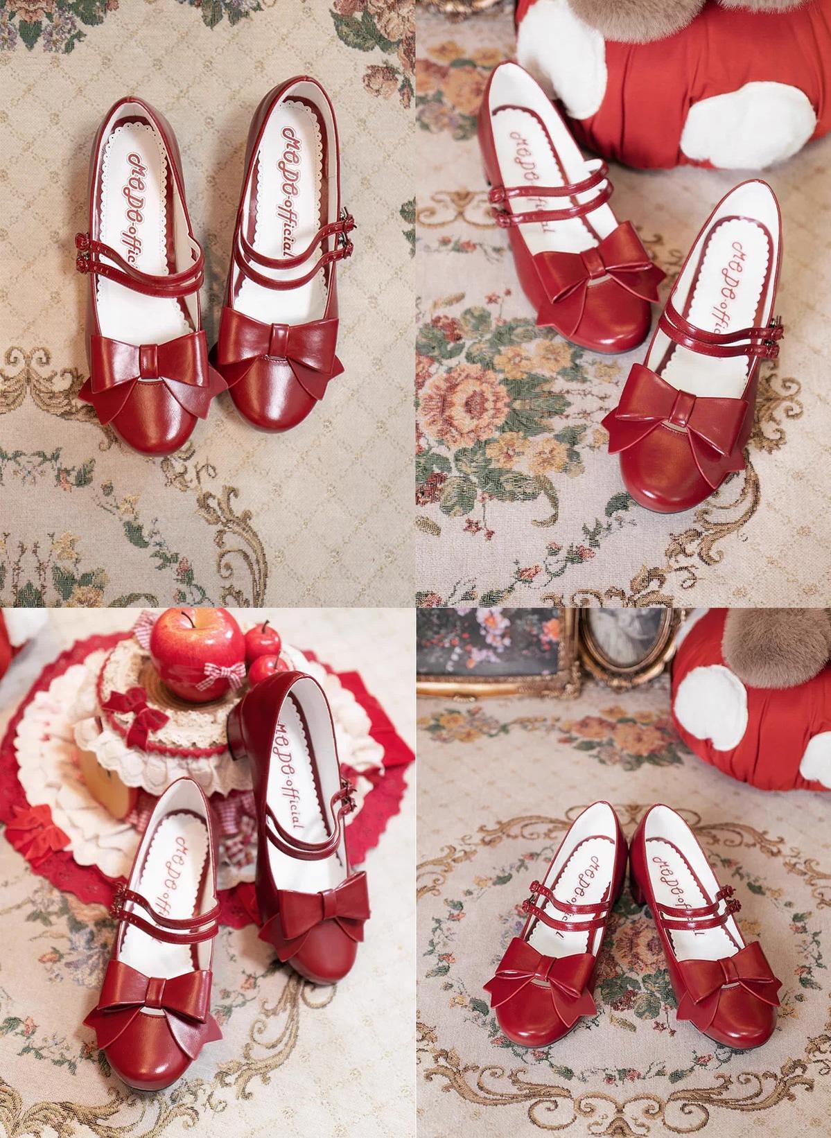 Apple Candy - Pointed Toe Lolita Shoes - Low Block Heel - image 7