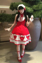 Miss Peculiar Strawberry Sweet Lolita Dress Two Colors - image 17