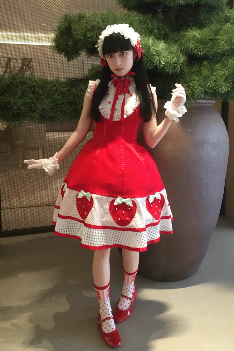 Miss Peculiar Strawberry Sweet Lolita Dress Two Colors - image 17