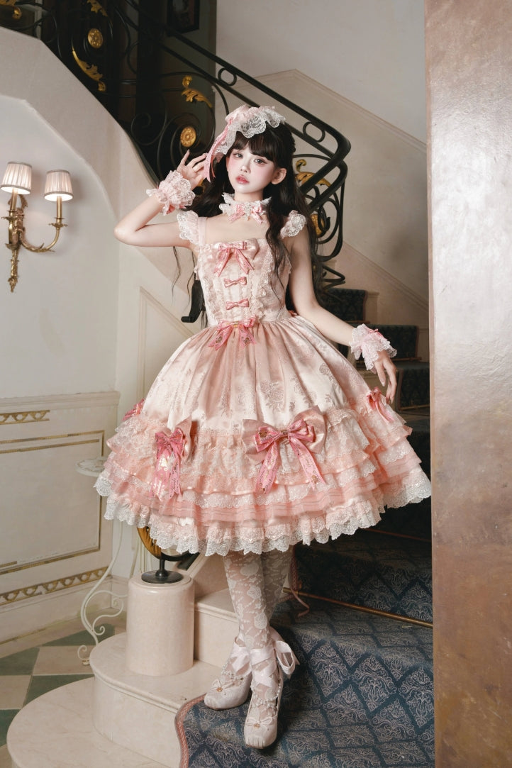 Satin Rose Sweet Lolita OP and JSK Dress Series and Accessories - image 5