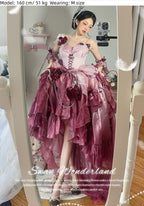 Swan Wonderland - Fairy Lolita JSK with High-Low Hem - image 4